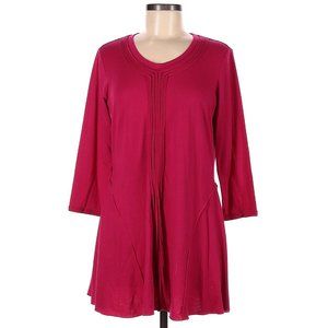 Grace Elements Blouse Pink Medium - 3/4 Sleeve Scoop Neck